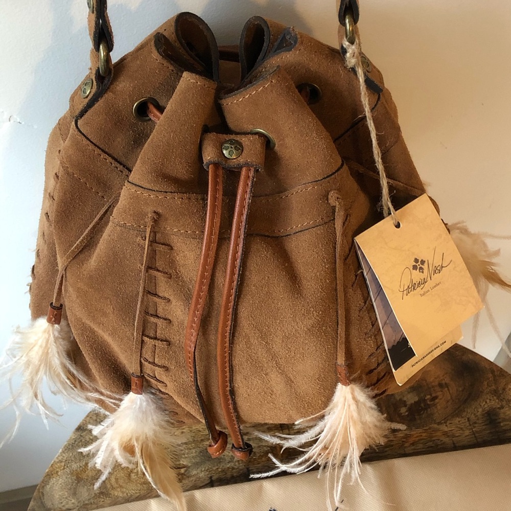 Patricia Nash Italian Suede Leather Boho Purse/Bag